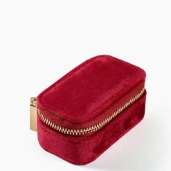 Boite à Bijou Tissu Rouge
