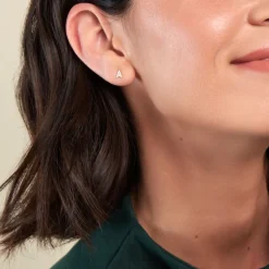 Boucle D'oreille Puce Unitaire Jodoca Or Jaune Oxyde De Zirconium