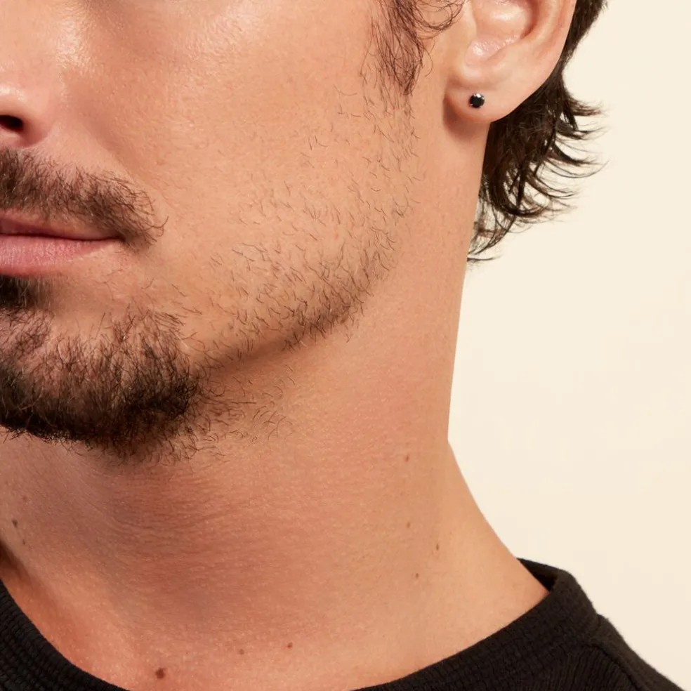 Boucle D'oreille Puce Unitaire Niels Argent Blanc Oxyde De Zirconium