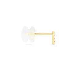 Boucle D'oreille Puce Unitaire Howie Or Jaune Oxyde De Zirconium