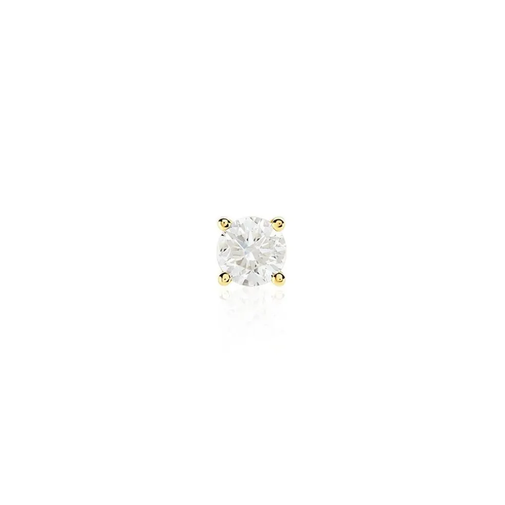 Boucle D'oreille Puce Unitaire Victoria Or Jaune Diamant