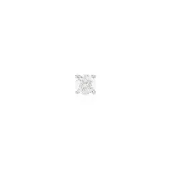 Boucle D'oreille Puce Unitaire Victoria Or Blanc Diamant