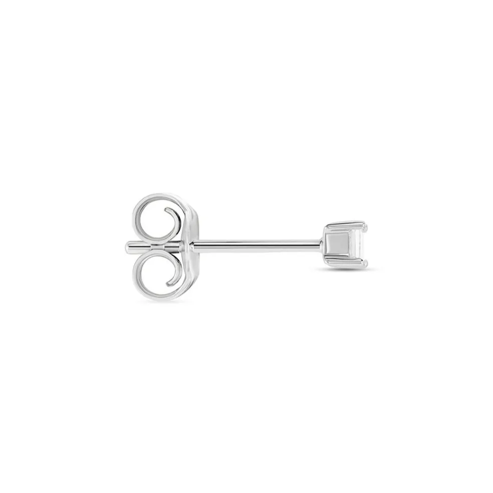 Boucle D'oreille Puces Myralie Or Blanc Diamant