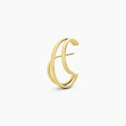 Boucle D'oreille Unitaire Agave Acier Jaune