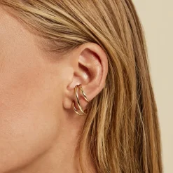 Boucle D'oreille Unitaire Agave Acier Jaune