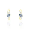 Boucles D'malia Oreilles Puces Malia Or Jaune Saphir Et Diamant