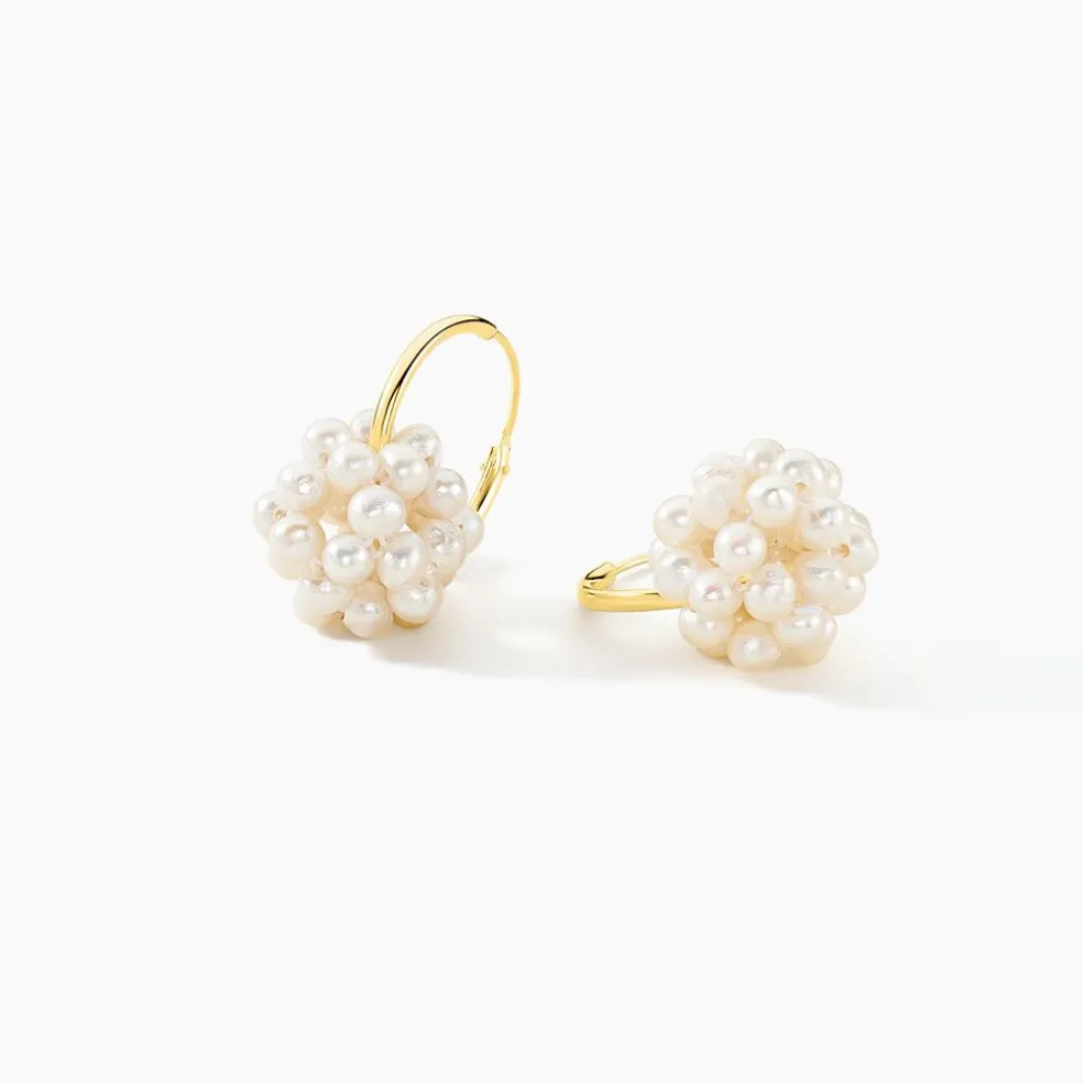 Boucles D'oreilles Adon Semi-baroques Or Jaune Perle De Culture