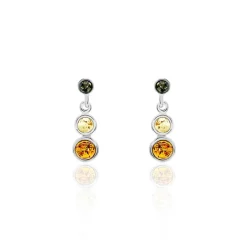 Boucles D'oreilles Argent Blanc Rosalie Ambres