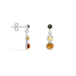 Boucles D'oreilles Argent Blanc Rosalie Ambres