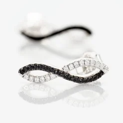 Boucles D'oreilles Argent Blanc Prudentia Oxyde De Zirconium