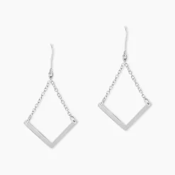 Boucles D'oreilles Argent Blanc Lakia
