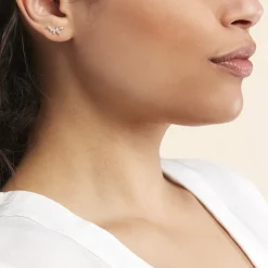 Boucles D'oreilles Barrettes Youssa Barrettes 5 Or Jaune Oxydes