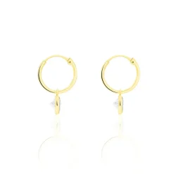 Boucles D'oreilles Chayma Or Jaune Oxyde De Zirconium