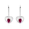Boucles D'oreilles Danilo Or Blanc Rubis