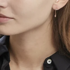 Boucles D'oreilles Dépareillées Argent Rose Braiden Oxyde De Zirconium