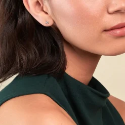 Boucles D'oreilles Dépareillées Macha Argent Blanc Oxyde De Zirconium