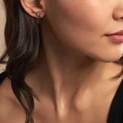 Boucles D'oreilles Dépareillées Printemps Précieux Or Jaune Améthyste