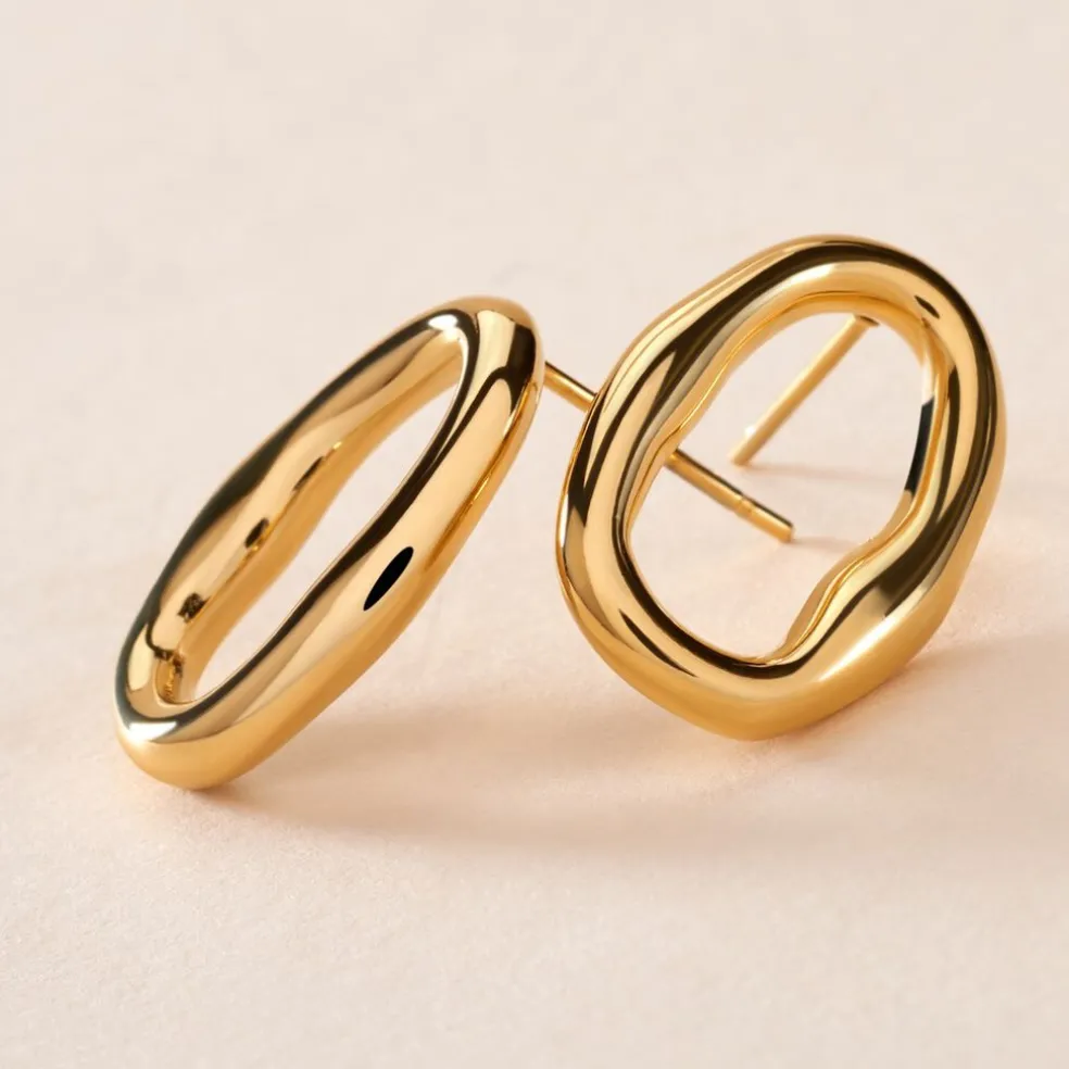 Boucles D'oreilles Gold Aura Acier Jaune