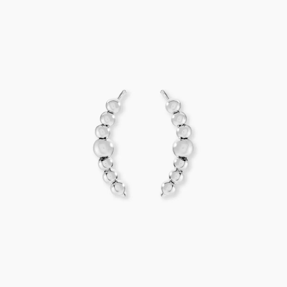 Boucles D'oreilles Grimpantes Argent Flamell