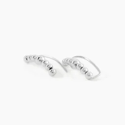 Boucles D'oreilles Grimpantes Argent Flamell