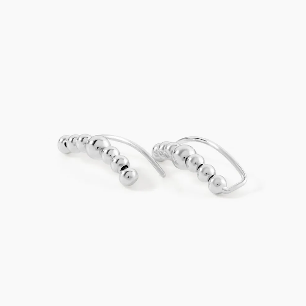 Boucles D'oreilles Grimpantes Argent Flamell