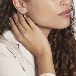 Boucles D'oreilles Grimpantes Argent Flamell