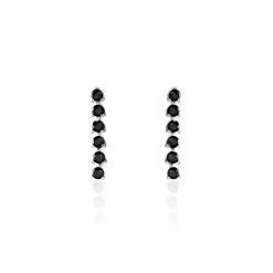Boucles D'oreilles Grimpantes Gastoun Argent Oxyde