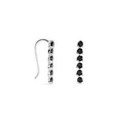 Boucles D'oreilles Grimpantes Gastoun Argent Oxyde