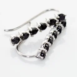 Boucles D'oreilles Grimpantes Gastoun Argent Oxyde