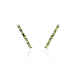 Boucles D'oreilles Grimpantes Alexander Argent Blanc Oxyde