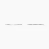 Boucles D'oreilles Grimpantes Fadoua Or Blanc Diamants