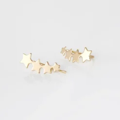 Boucles D'oreilles Grimpantes Plaqué Or Nayeli