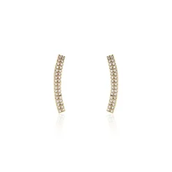 Boucles D'oreilles Grimpantes Jennyferine Plaqué Or Jaune Oxydes