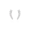 Boucles D'oreilles Grimpantes Aldrick Argent Blanc Oxyde De Zirconium