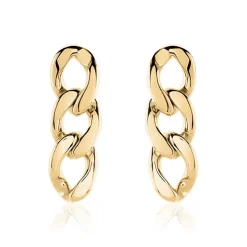 Boucles D'oreilles Hera Pendantes Acier Doré