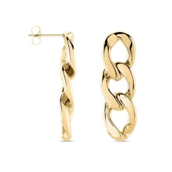 Boucles D'oreilles Hera Pendantes Acier Doré