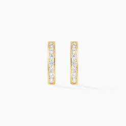 Boucles D'oreilles Jacoba Rondes Or Jaune Oxyde De Zirconium