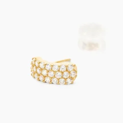 Boucles D'oreilles Jacquelene Rondes Or Jaune Oxyde De Zirconium