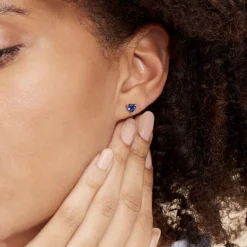 Boucles D'oreilles Kelvyn Argent Blanc Oxyde