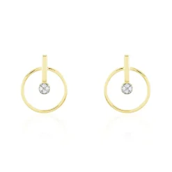Boucles D'oreilles Or Jaune Adrienn Diamants