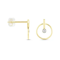 Boucles D'oreilles Or Jaune Adrienn Diamants