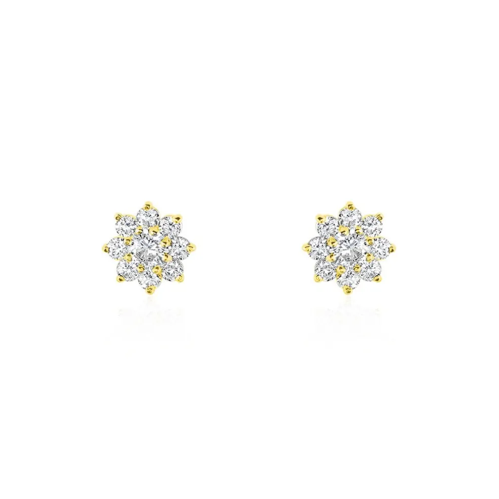 Boucles D'oreilles Or Jaune Eleanor Oxydes