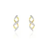 Boucles D'oreilles Or Jaune Serj Oxydes De Zirconium