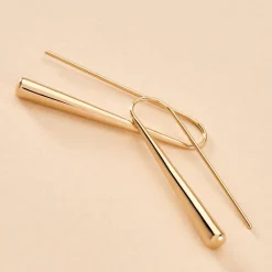 Boucles D'oreilles Pendantes Graham Plaqué Or Jaune