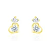 Boucles D'oreilles Pendantes Ludyvine Or Jaune Oxyde De Zirconium