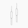 Boucles D'oreilles Pendantes Chiarina Argent Blanc