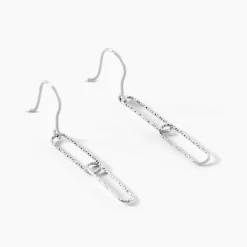 Boucles D'oreilles Pendantes Chiarina Argent Blanc