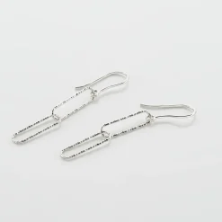 Boucles D'oreilles Pendantes Chiarina Argent Blanc