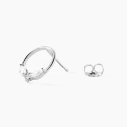 Boucles D'oreilles Pendantes Catiane Argent Blanc Oxyde De Zirconium