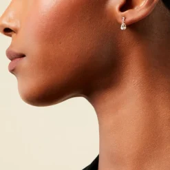 Boucles D'Oreilles Pendantes Zuleika Or Jaune Topaze Oxyde De Zirconium